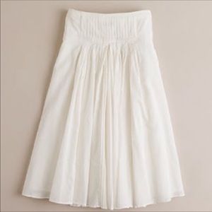 A line midi skirt with pleat detail and band waist